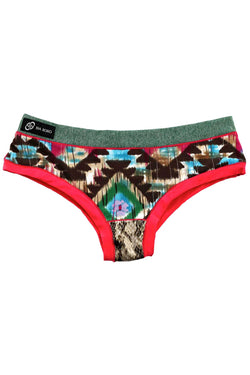 Bamboo Green/Pink Bootyshort / Swim Bottom thumbnail 1