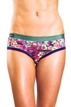 Bamboo Green/Purple Bootyshort / Swim Bottom thumbnail 2