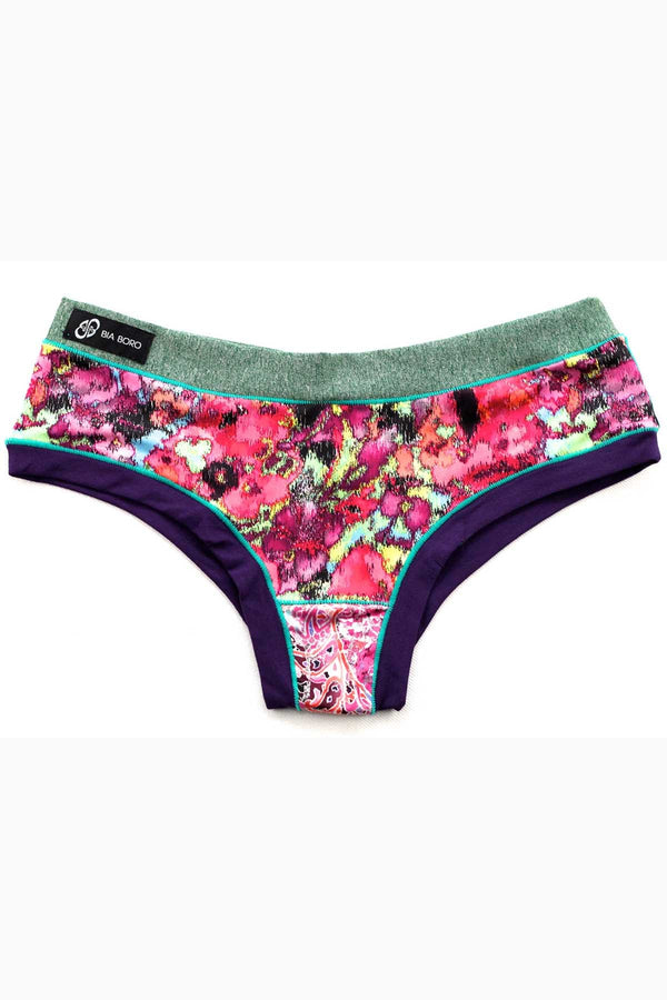 Bamboo Green/Purple Bootyshort / Swim Bottom