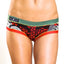 Bamboo Green/Red Bootyshort / Swim Bottom