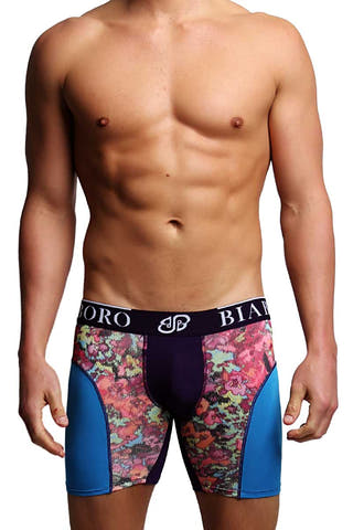 Bamboo Light Blue & Black Beleza Boxer