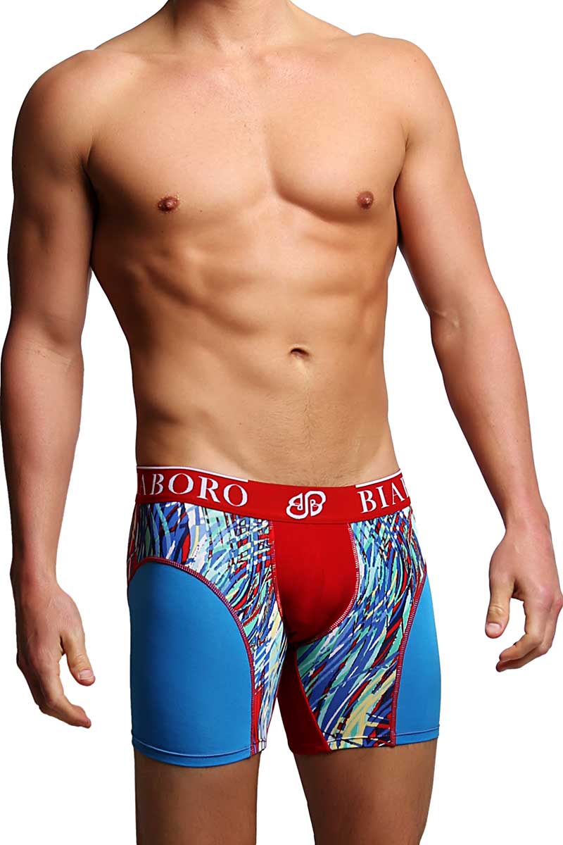 Bamboo Light Blue & Red Boxer