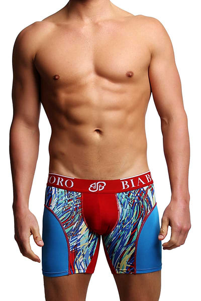 Bamboo Light Blue & Red Boxer
