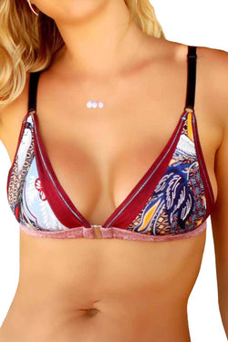 Bamboo Plum/Floral-Print Bralette / Swim Top thumbnail 2