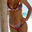 Bamboo Plum/Floral-Print Brazilian Panty / Swim Bottom