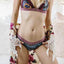 Bamboo Plum/Floral-Print Brazilian Panty / Swim Bottom