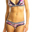Bamboo Purple/Pink Aztec-Print Brazilian Panty / Swim Bottom