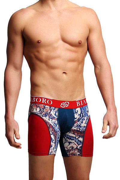 Bamboo Red & Dark Blue Boxer