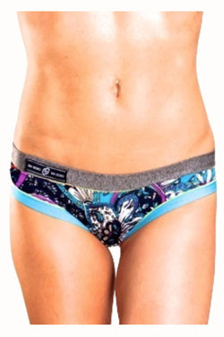 Bamboo Silver/Blue Brazilian Panty / Swim Bottom thumbnail 1