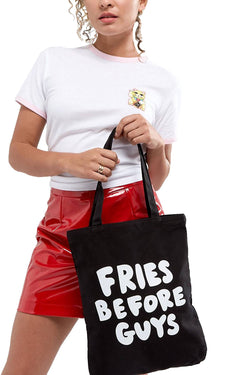 Ban.do Black Fries Before Guys Tote Bag thumbnail 1