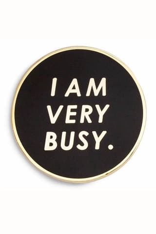 Ban.do Black Very Busy Enamel Pin