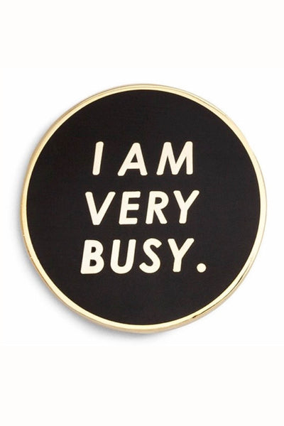 Ban.do Black Very Busy Enamel Pin