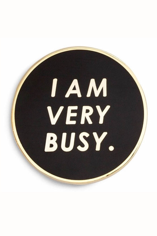 Ban.do Black Very Busy Enamel Pin