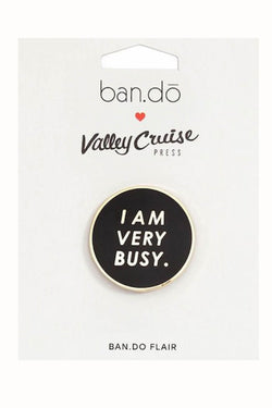 Ban.do Black Very Busy Enamel Pin thumbnail 2