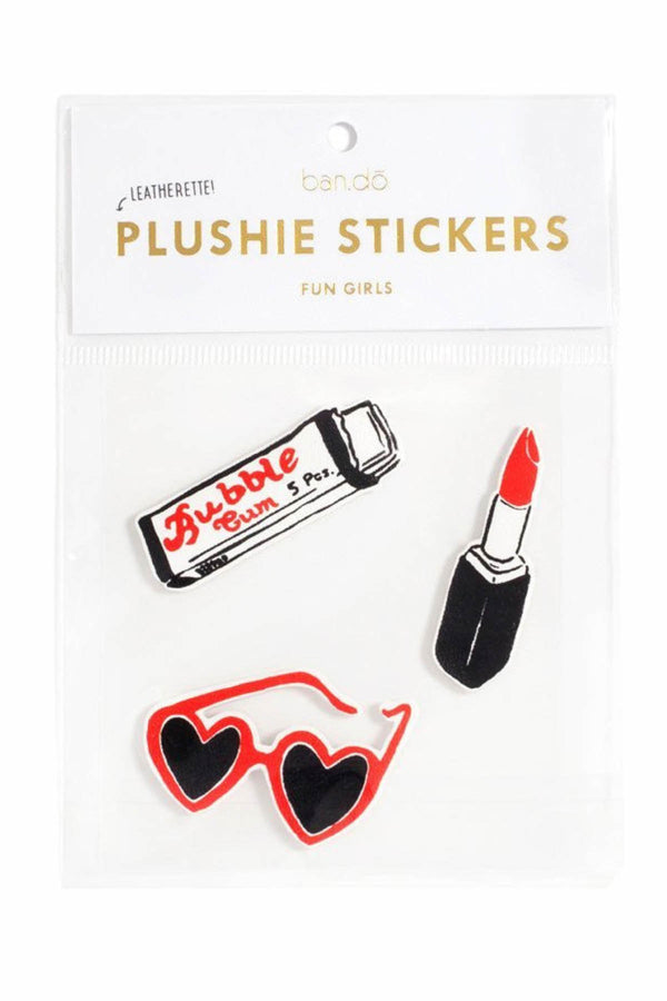 Ban.do Fun Girls 3pc Leatherette Plushie Stickers