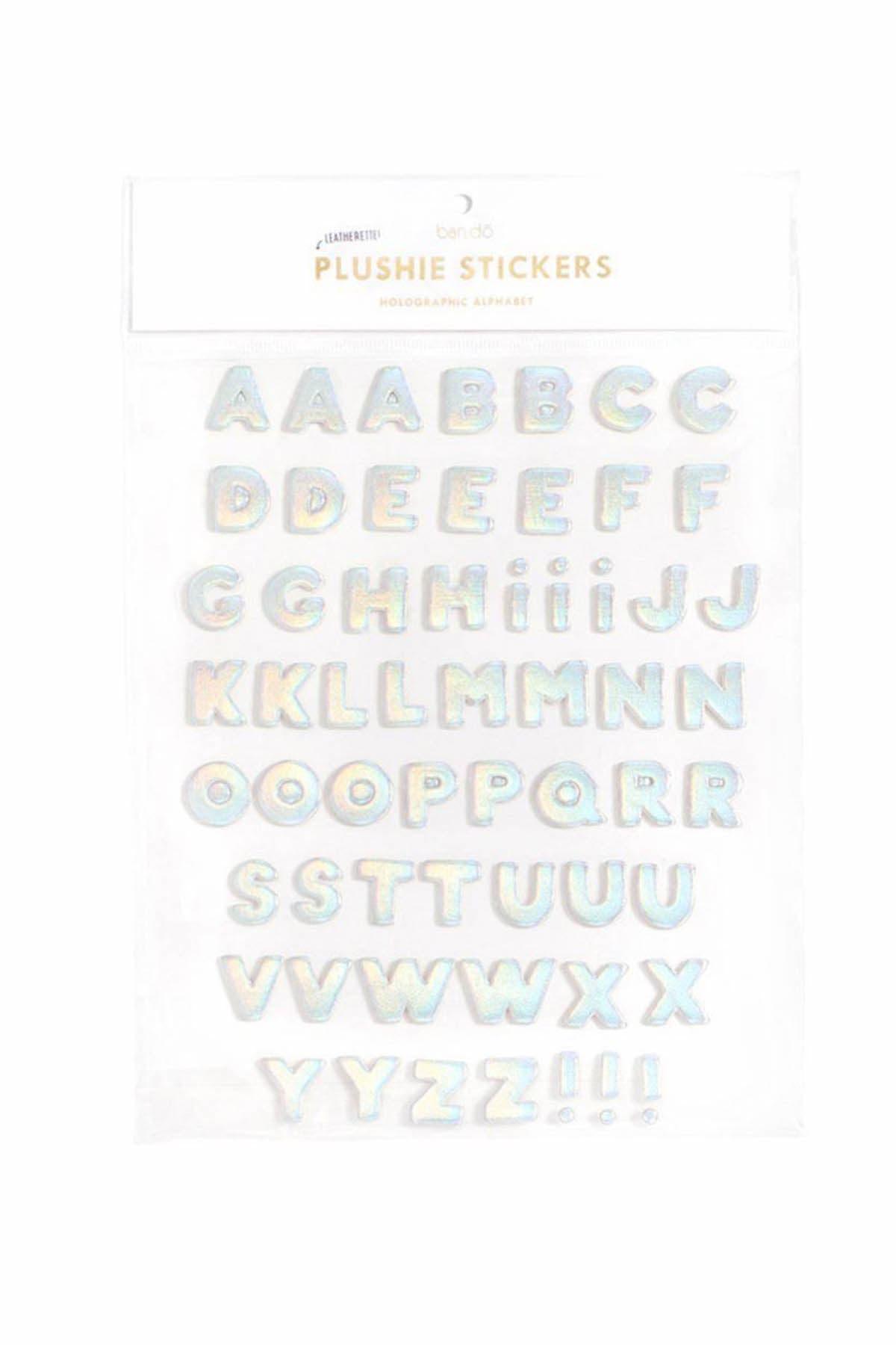 Ban.do Holographic Alphabet Leatherette Plushie Stickers