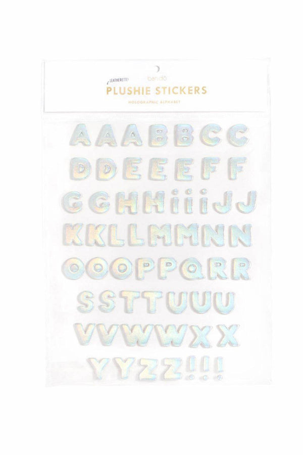 Ban.do Holographic Alphabet Leatherette Plushie Stickers