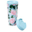 Ban.do Light-Blue/Pink Rose-Parade 16oz. Thermal Travel Mug