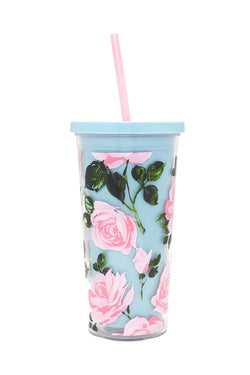 Ban.do Light-Blue/Pink Rose-Parade 20oz Tumbler thumbnail 2