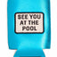 Ban.do Metallic-Blue At The Pool Drink Sleeve