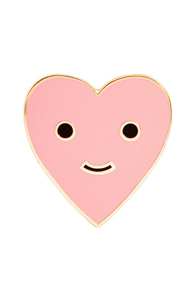 Ban.do Pink/Gold Herbie Heart Enamel Flair Pin