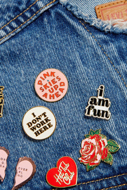 Ban.do Pink Skies Up Ahead Enamel Pin thumbnail 2