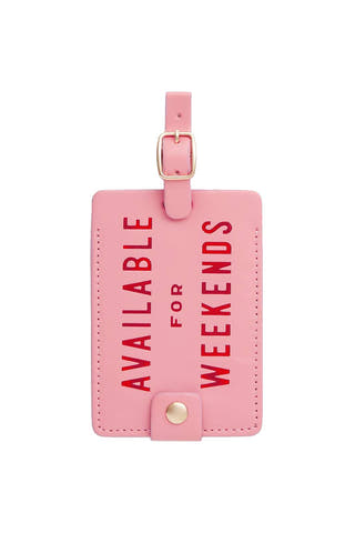 Ban.do Pink 'Weekends' Luggage Tag