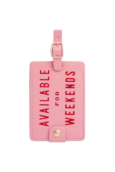 Ban.do Pink 'Weekends' Luggage Tag