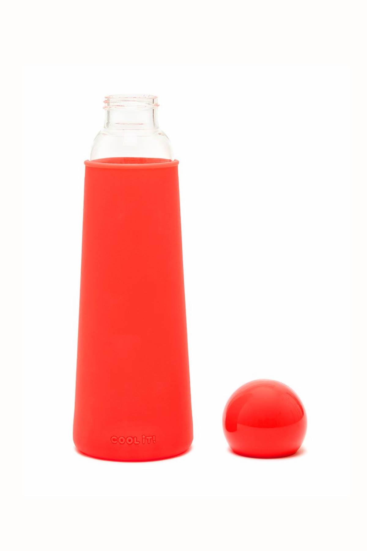 Ban.do Red Cool It Glass Water Bottle