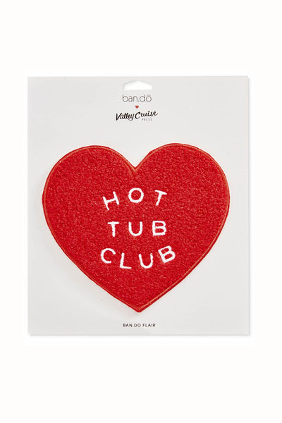 Ban.do Red Hot-Tub Club Heart Iron-On Patch