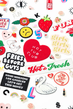 Ban.do Red Hot-Tub Club Heart Iron-On Patch thumbnail 3