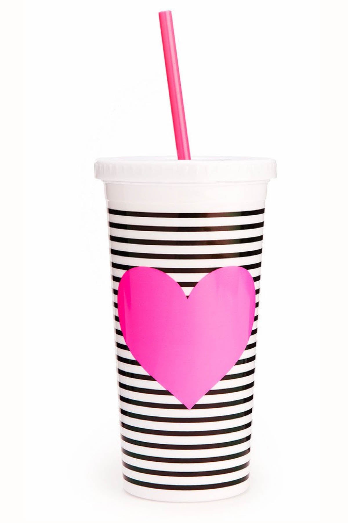 Ban.do Striped Heart Tumbler WITHOUT Straw