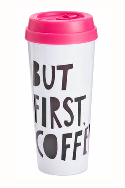 Ban.do White But First Coffee Thermal Travel Mug thumbnail 1