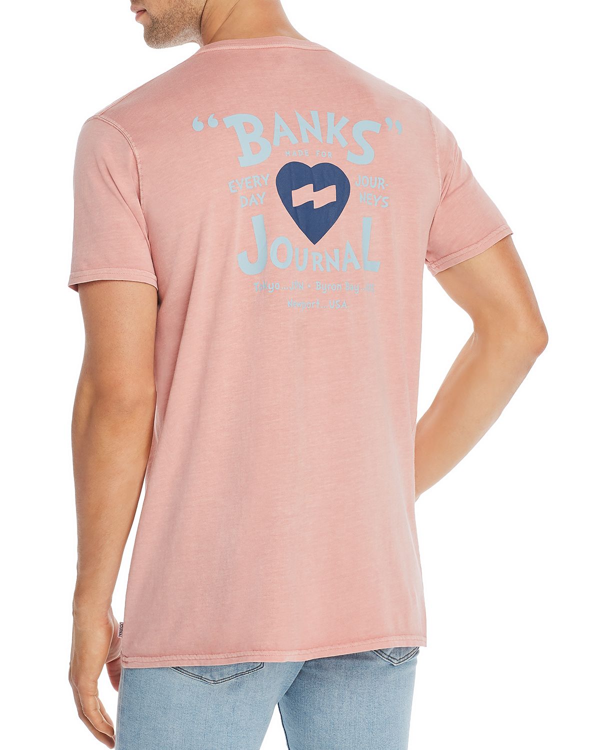 Banks Journal Around Logo Graphic Tee Dusty Pink