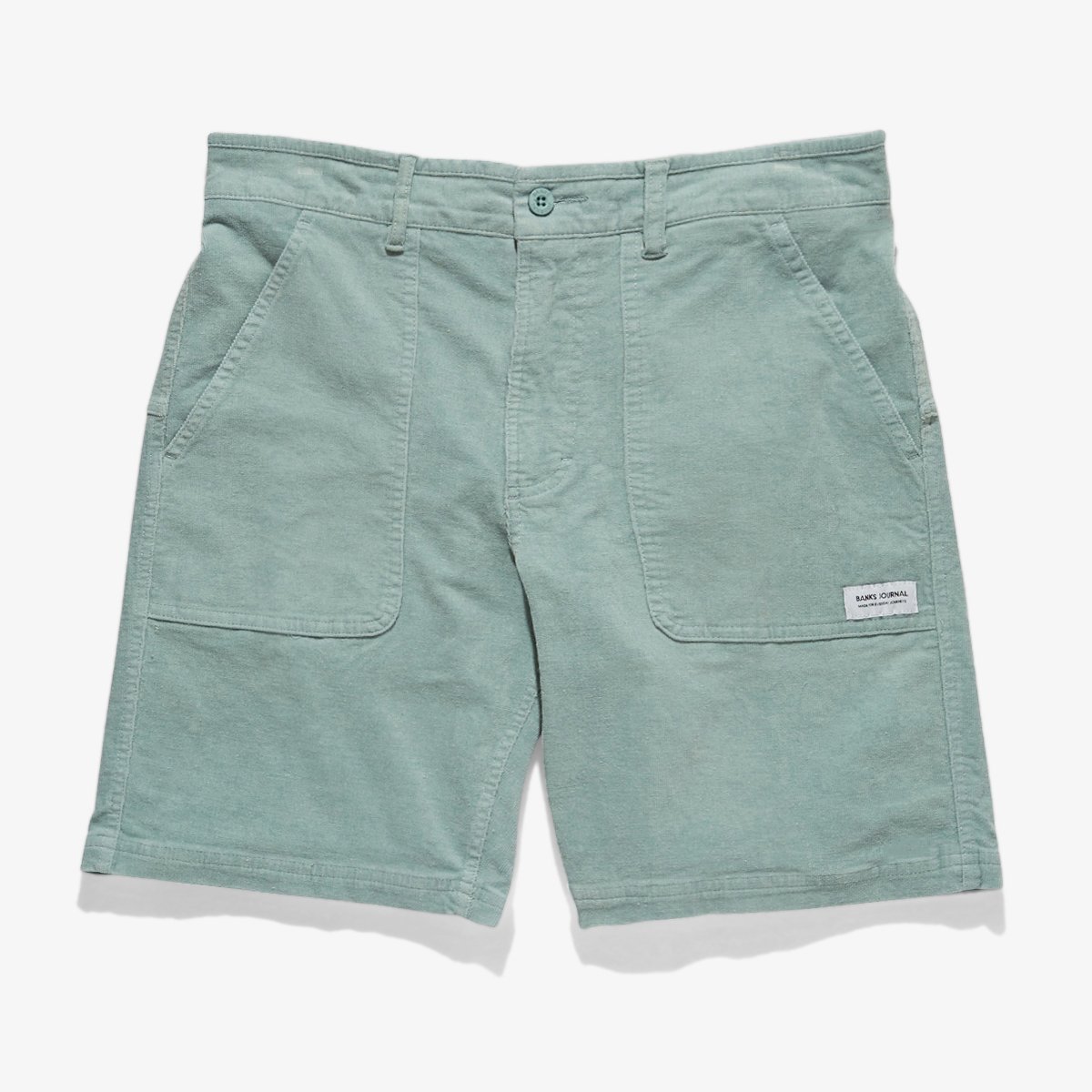Banks Journal Big Bear Two-tone Textured Shorts Dirty Denim