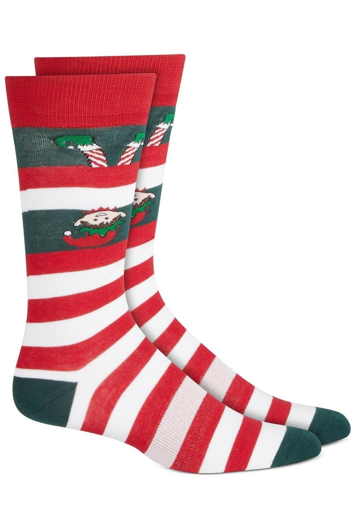 Bar III Elf Stripe Crew Sock