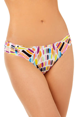 Bar III Kalediscope Printed Side Cinch Hipster Bikini Bottom in Multicolor thumbnail 2
