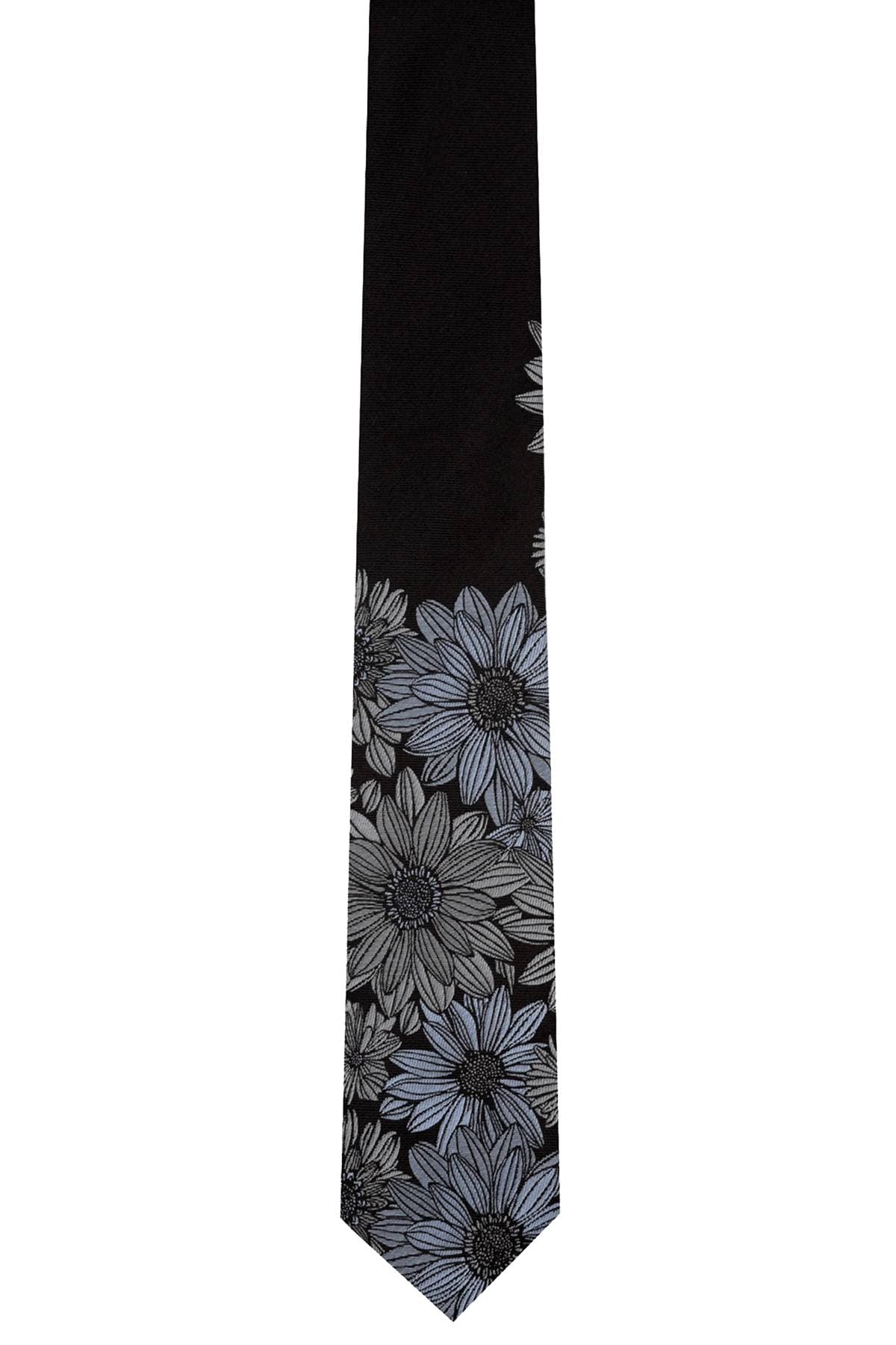 Bar III Onyx Amer Floral Skinny Tie
