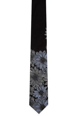 Bar III Onyx Amer Floral Skinny Tie thumbnail 1