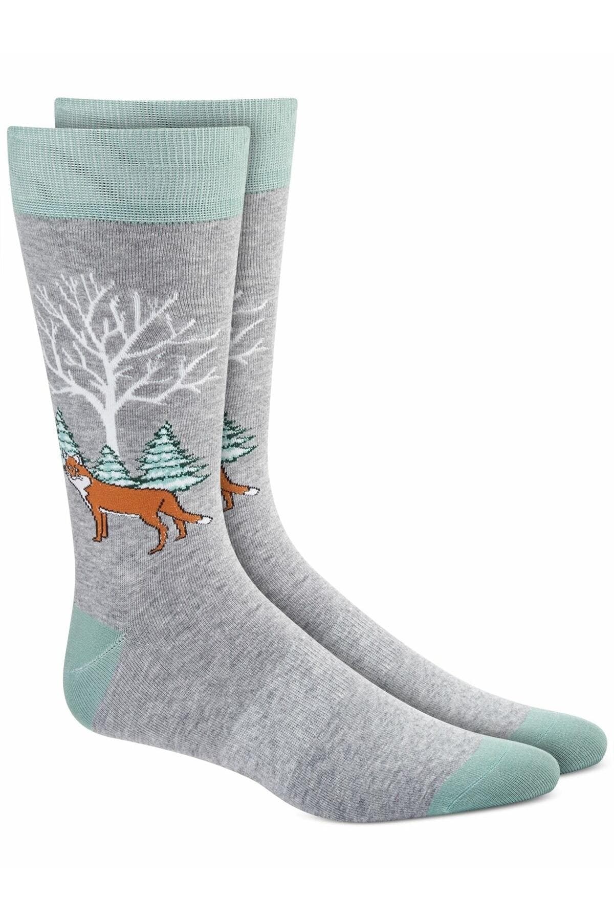 Bar III Snow Fox Crew Sock