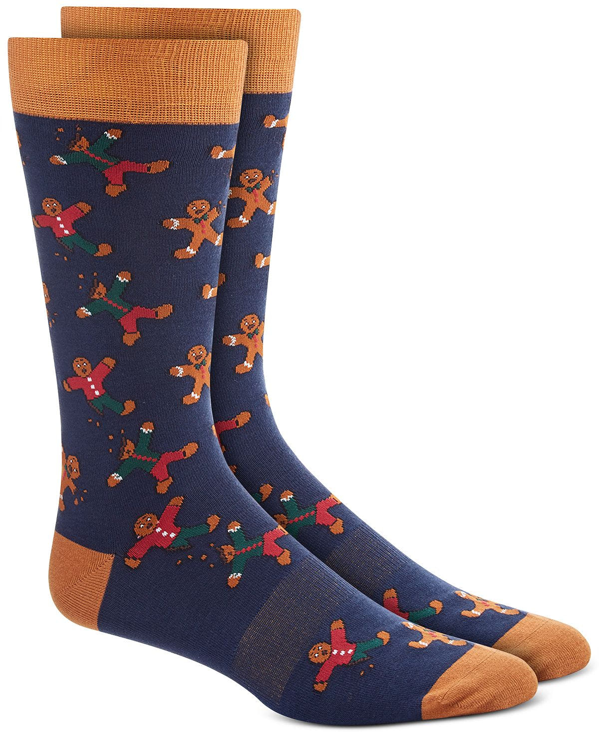 Bar Iii Blue Holiday Socks Broken Ginger Man