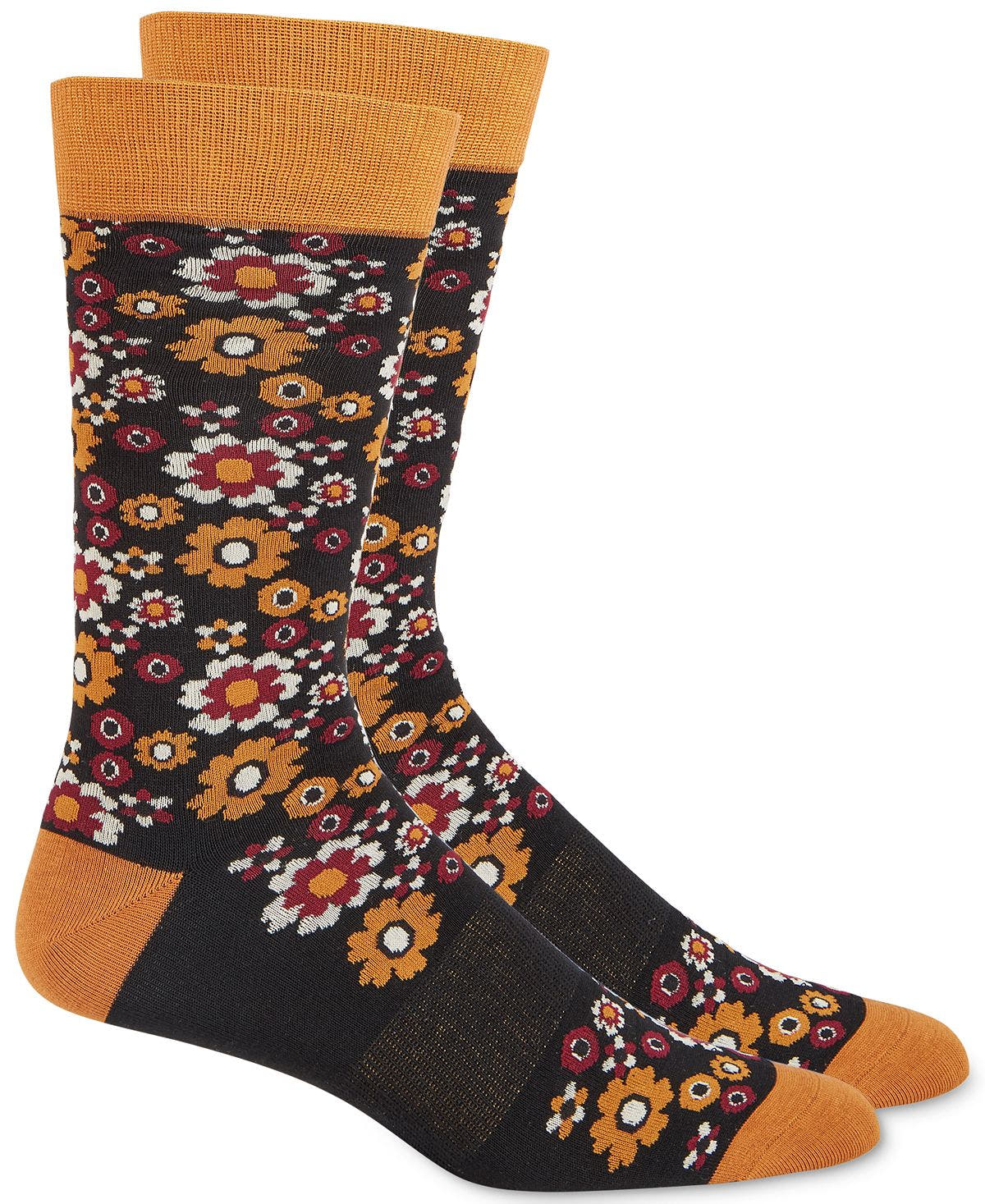 Bar Iii Hippy Print Socks Black Hippy Floral