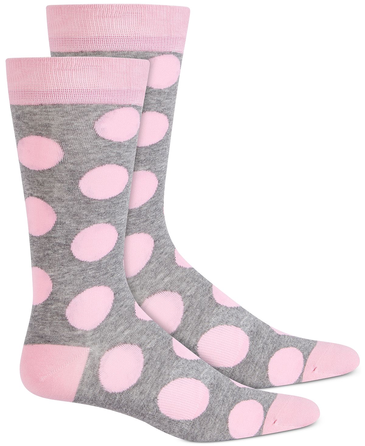 Bar Iii Oversized-dot Socks Pink Grey