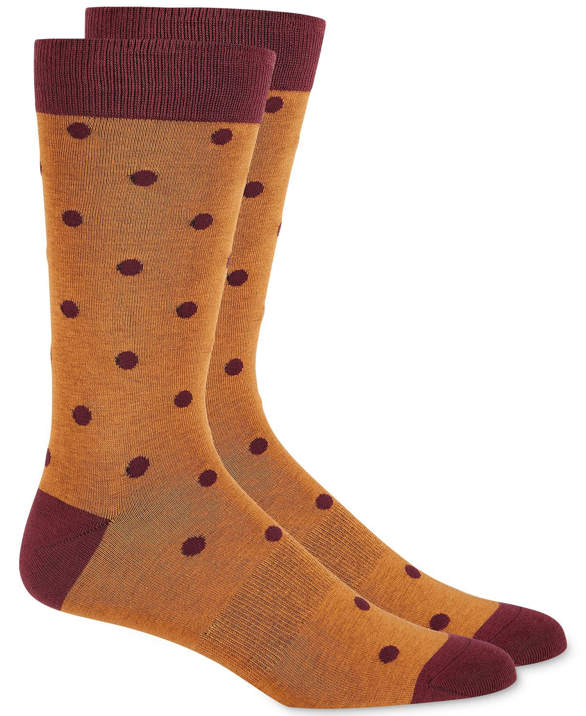 Bar Iii Polka Dot Socks Brown