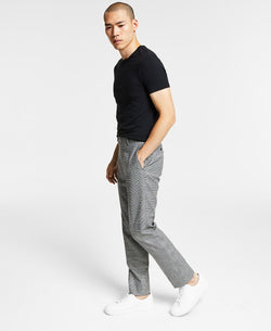 Bar Iii Skinny-fit Plaid Suit Pants Black/white thumbnail 3