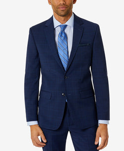 Bar Iii Skinny-fit Suit Separate Jacket Created For Blue Plaid thumbnail 1