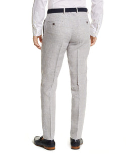 Bar Iii Slim-fit Gray Plaid Linen Suit Separate Pants Grey Plaid thumbnail 2