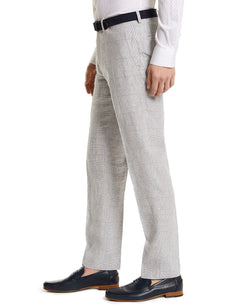 Bar Iii Slim-fit Gray Plaid Linen Suit Separate Pants Grey Plaid thumbnail 4