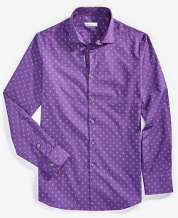 Bar Iii Slim-fit Medallion-print Dress Shirt Purple Teal thumbnail 3