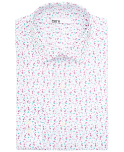 Bar Iii Slim-fit Performance Stretch Floral Vine Dress Shirt White Pink thumbnail 1